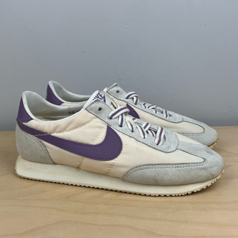 Vintage 80’s Nike Spirit Sneakers Women’s Size 6.5 White & Purple Shoes